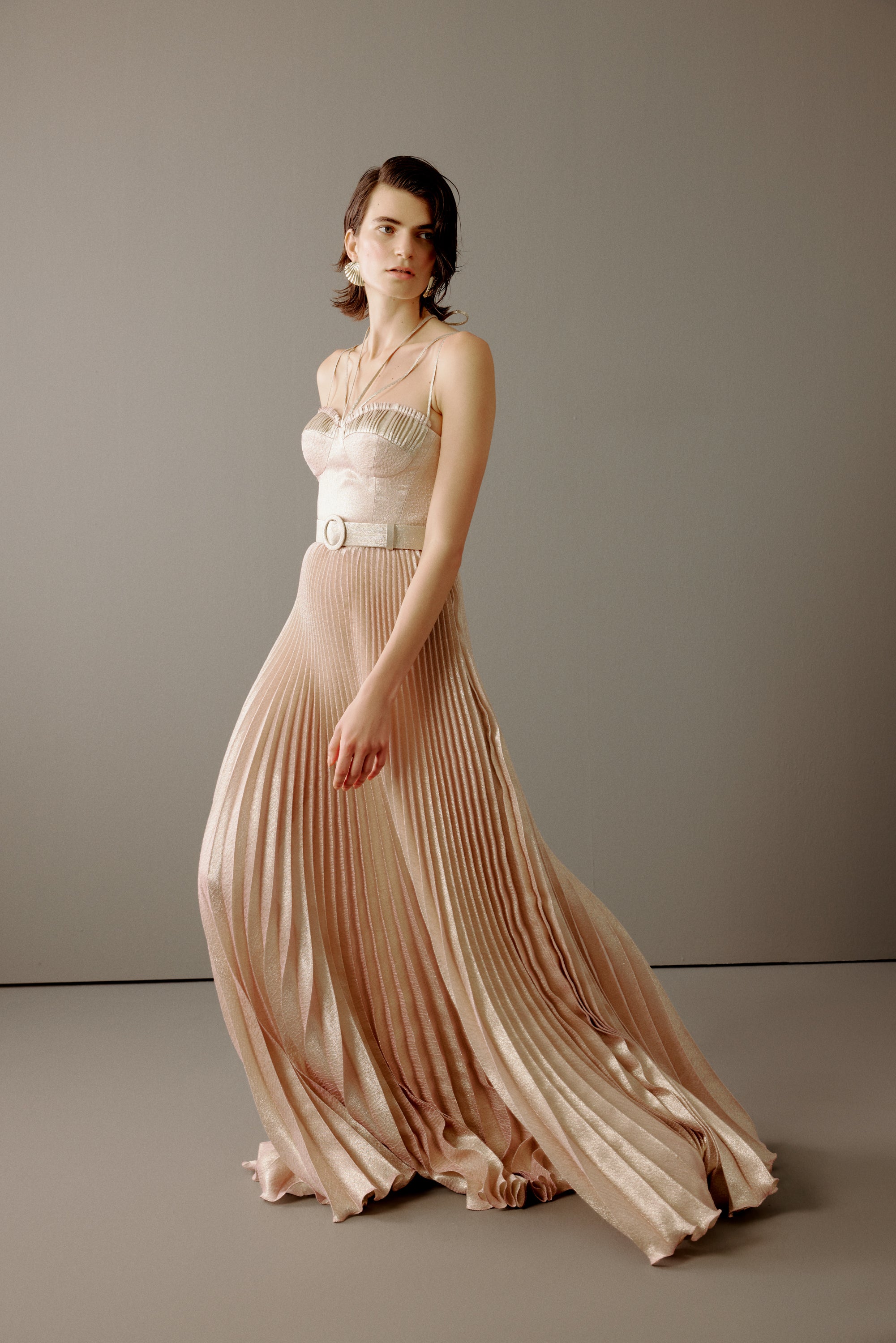 Siena Big Collar Pleated Dress【M】