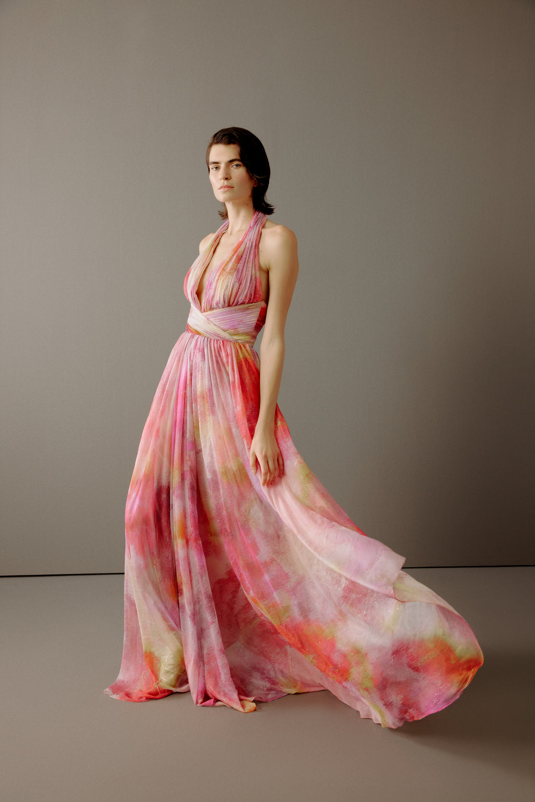 Asymmetric Hem Line V Neck Dress Dilek Hanif Asymmetric Hem Line V Neck Dress Dilek Hanif