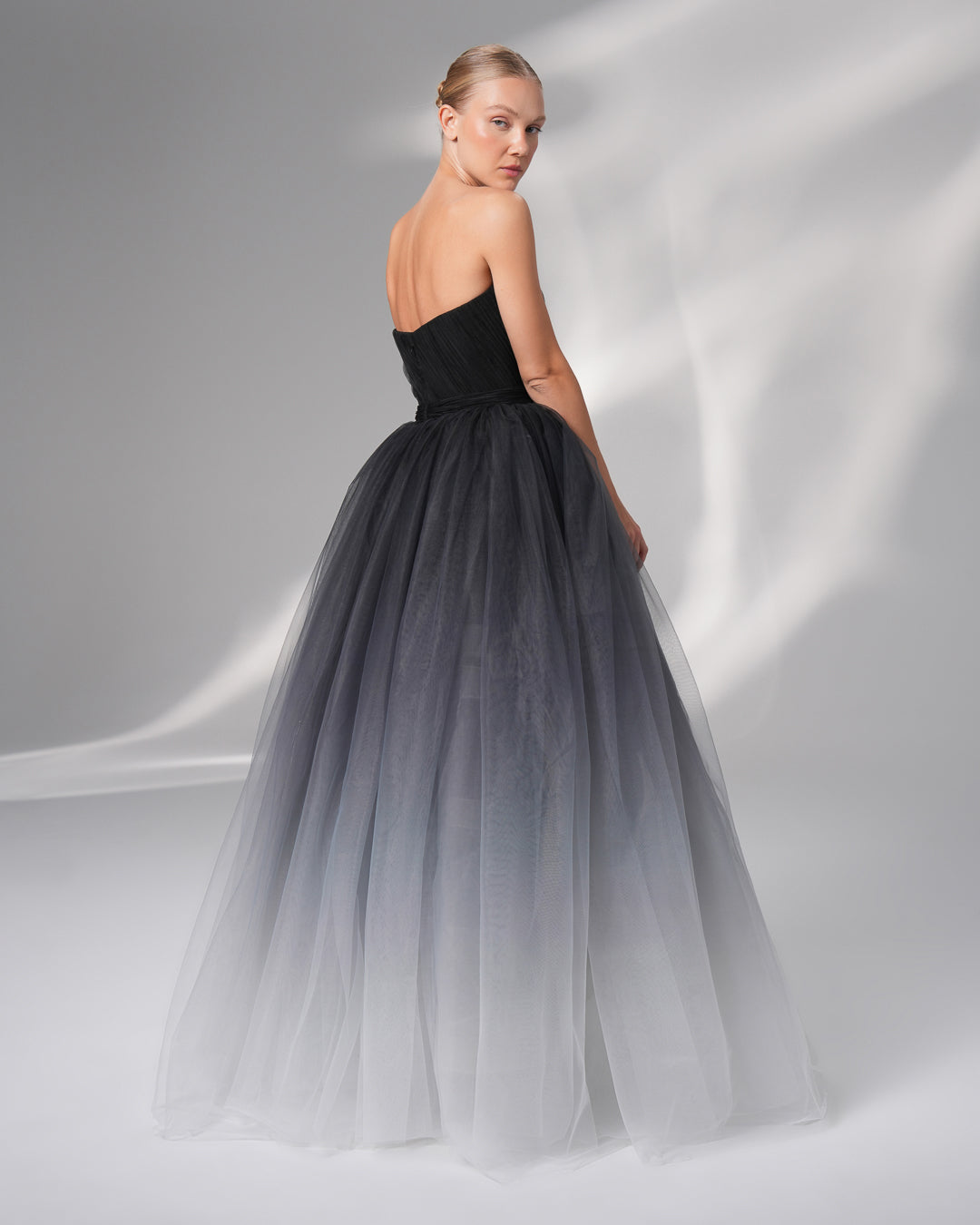Ombre Strapless Gown